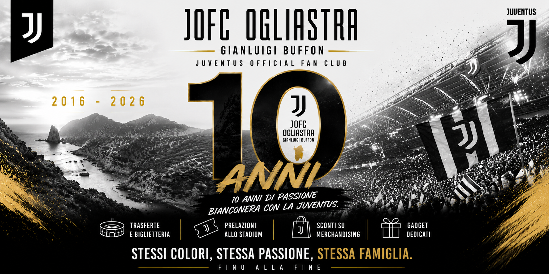 JOFC Ogliastra Gianluigi Buffon — 10 anni di passione bianconera 2016-2026